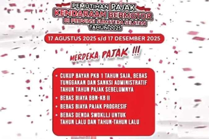 Pemutihan Pajak Kendaraan Bermotor Sumsel 2025