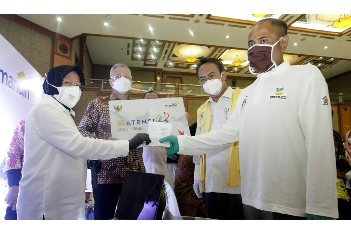 Bank Mandiri Salurkan Program ATENSI Kemensos via Alat Pembayaran Non Tunai 