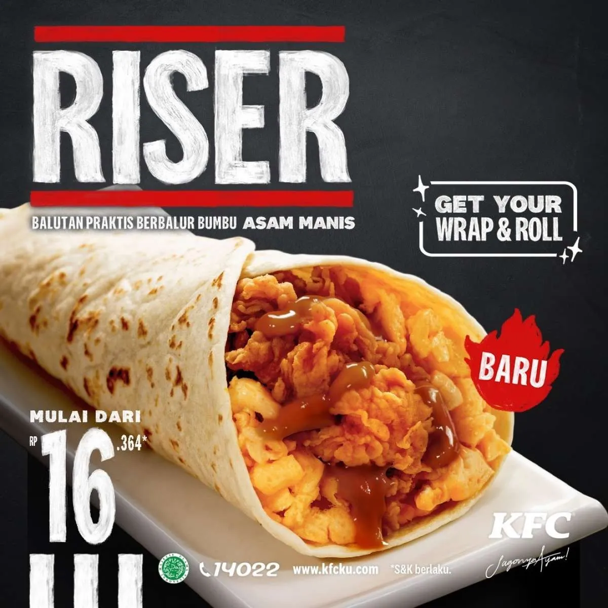 Baru rilis! Promo KFC hari ini 16 Februari 2021, KFC Riser mulai Rp 16.364 