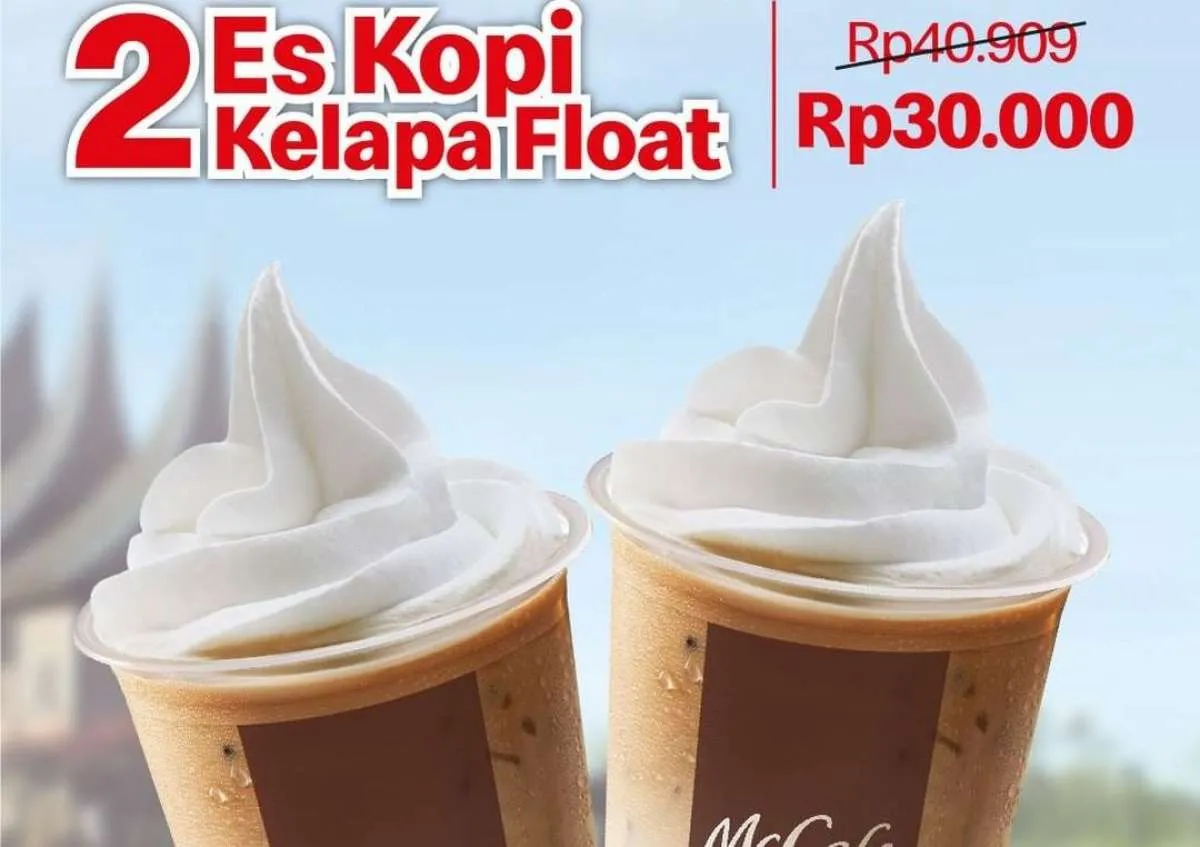 Promo McD hingga Oktober, 2 es kopi kelapa float dan promo hemat seru harga spesial