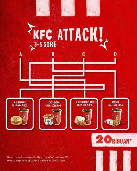Promo KFC Attack di Bulan Maret 2022, khusus pukul 3-5 sore!