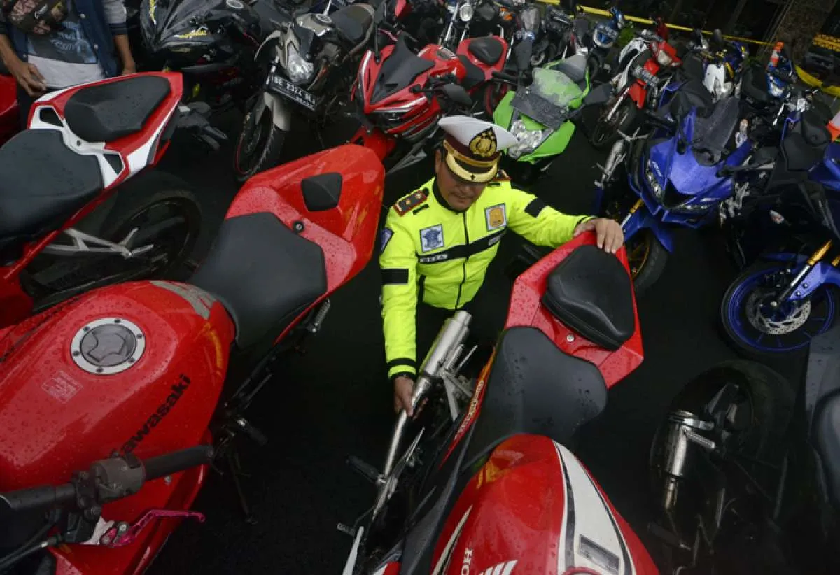 Pakai knalpot bising, awas kena tilang Rp 250 ribu