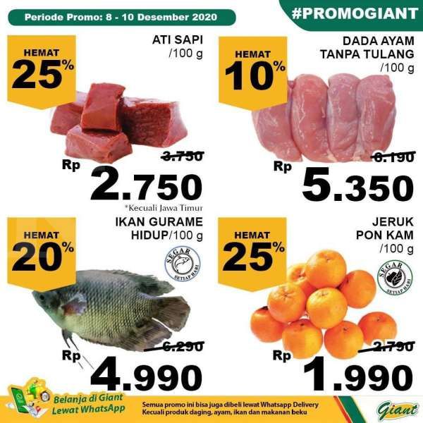 Promo Giant weekday 8-10 Desember 2020 