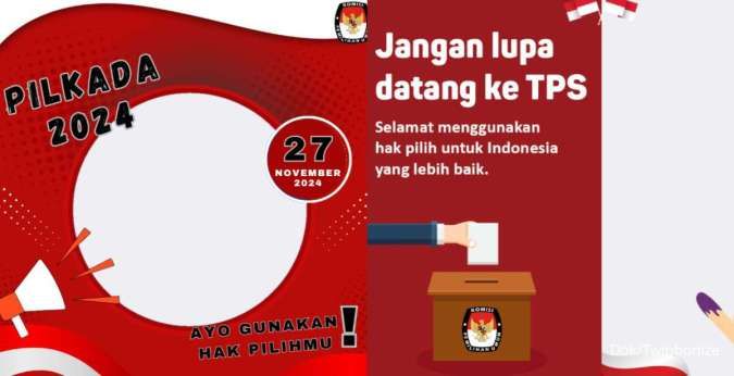 30 Twibbon Pilkada Serentak 2024 untuk Ajak Warga Datang ke TPS pada 27 November 2024