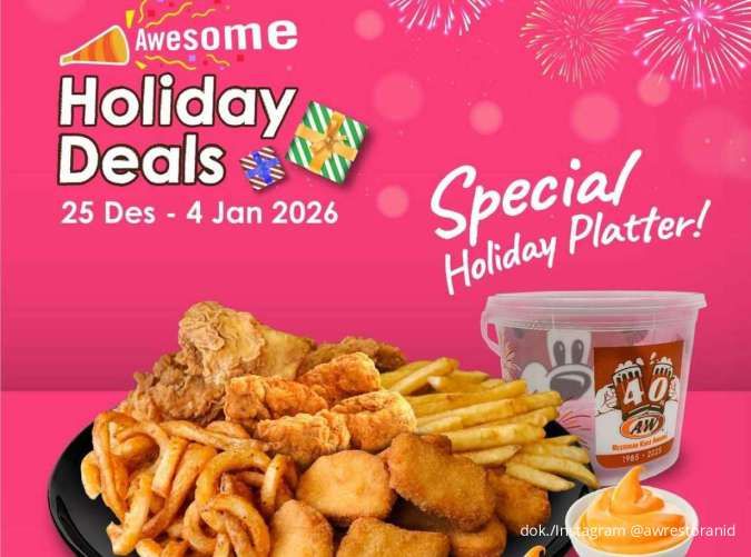 Promo A&W Special Holiday Platter sampei 4 Januari 2026, Paket Komplit Ramean Hemat