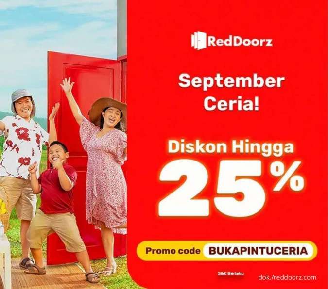 Promo RedDoorz September Ceria, Diskon Hingga 25% dengan Kode Promo Ini