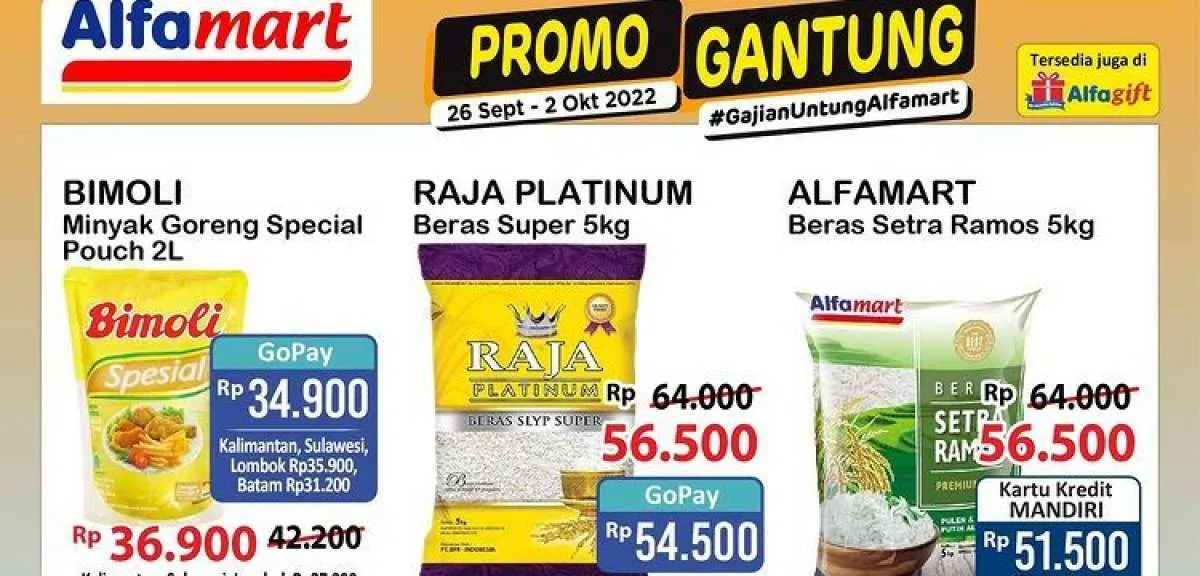 Promo Alfamart Gantung 26 September-2 Oktober 2022, Gajian Untung di Akhir Bulan