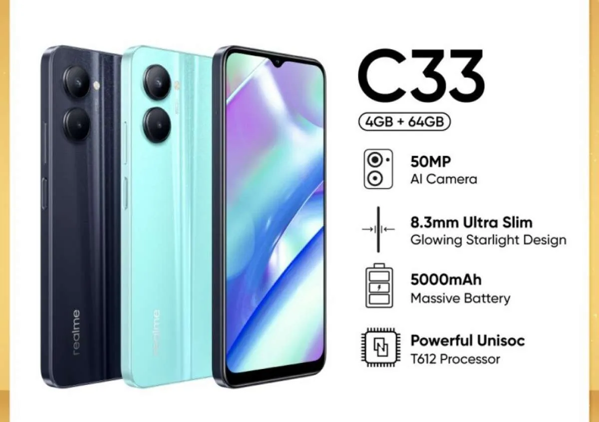 Daftar Harga HP Realme C33 dan Spesifikasinya, HP Sejutaan Dengan Kamera 50MP