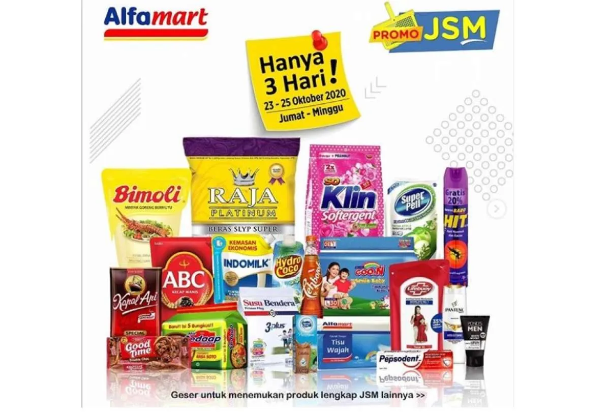 Promo JSM Alfamart terbaru, diskonan weekend 23-25 Oktober 2020!