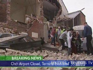 Korban tewas akibat gempa Selandia Baru capai 75 orang