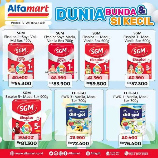 Promo Alfamart Dunia Bunda & Si Kecil Periode 16-29 Februari 2024