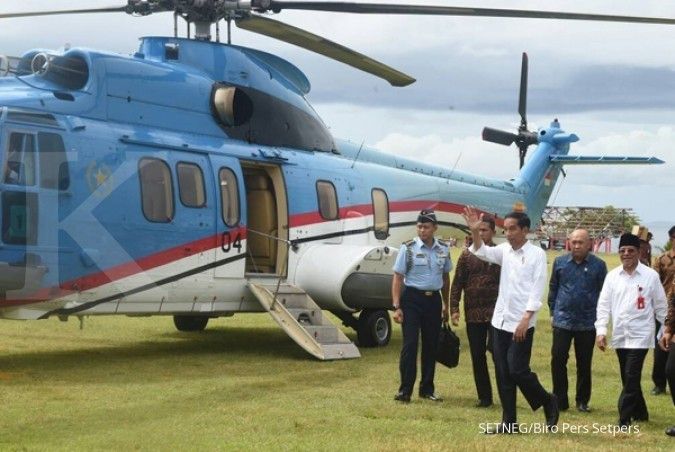 Jelang pelantikan Jokowi-Amin, 3 helikopter disiagakan di halaman gedung DPR 
