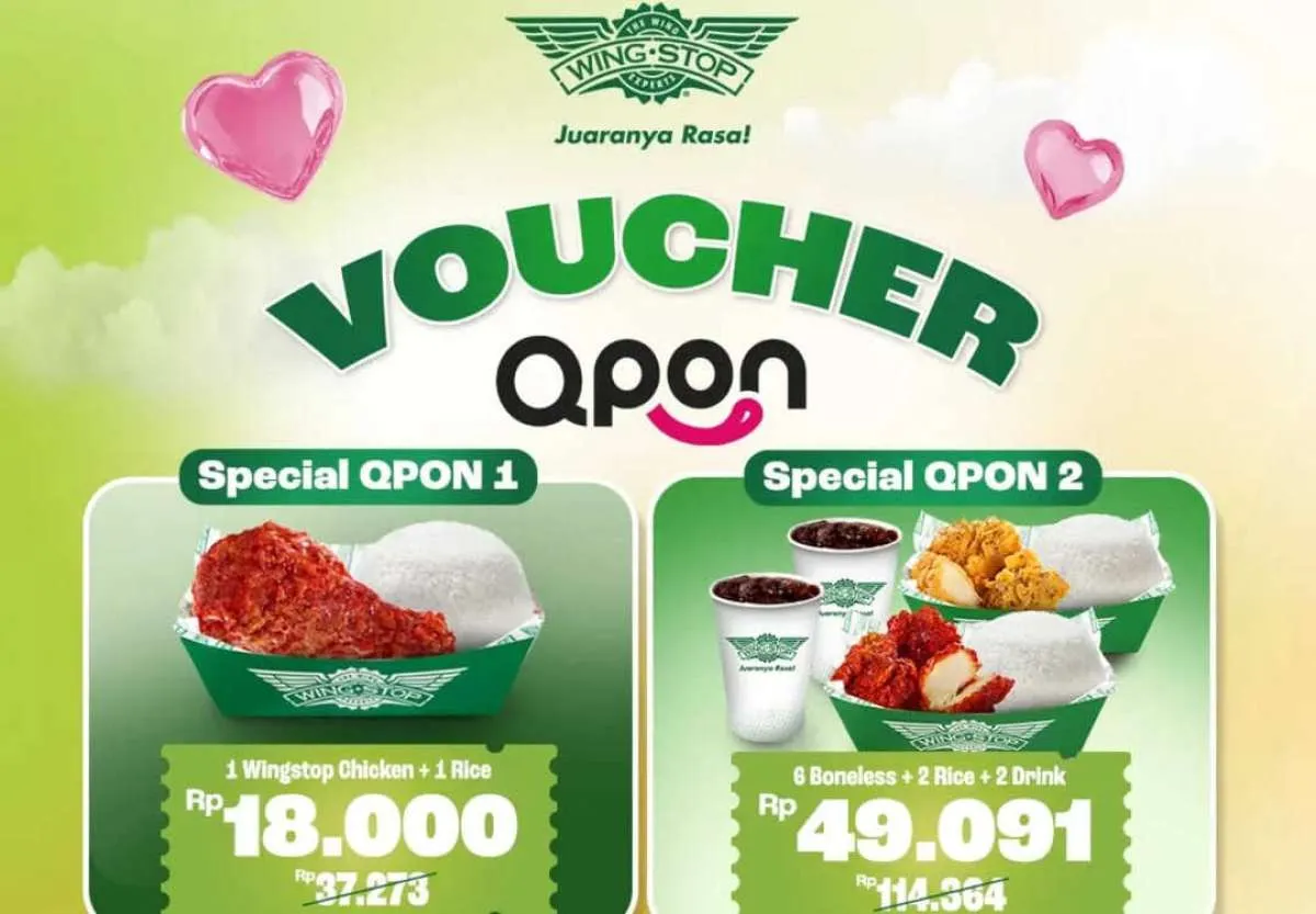 Promo Voucher Qpon Wingstop, Paket Ayam Super Hemat Mulai Belasan Ribu Saja