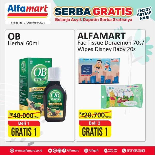 Promo Alfamart Serba Gratis 16-31 Desember 2024