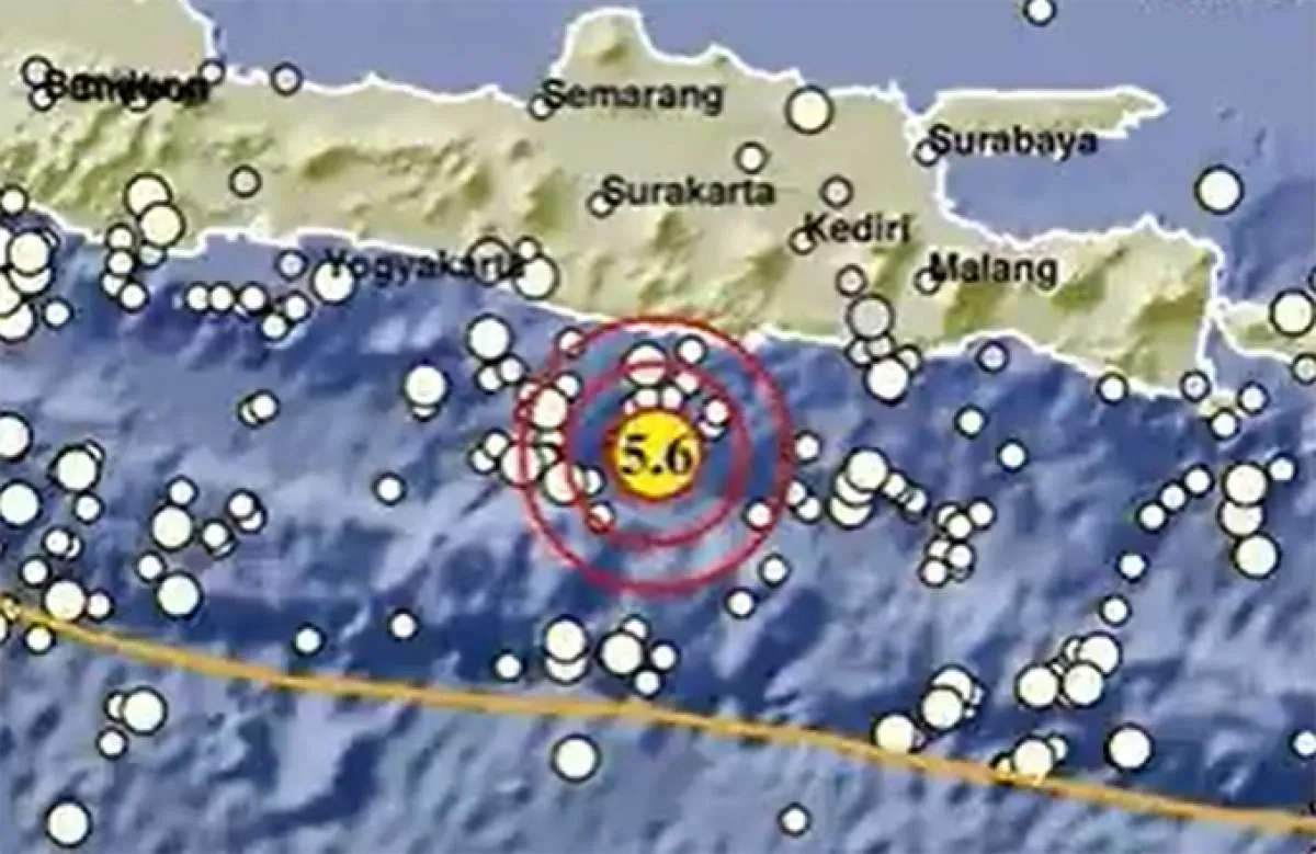 Gempa Bumi Magnitudo 5,4 Mengguncang Tenggara Pacitan, Tidak Berpotensi Tsunami