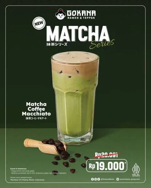 Promo Gokana Matcha Coffee Macchiato