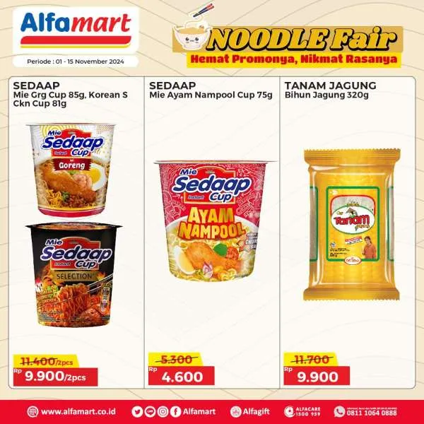 Promo Alfamart Noodle Fair Periode 1-15 November 2024