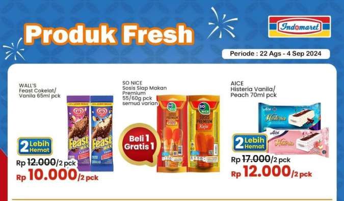 Promo Es Krim Alfamart 1-15 September 2024, Promo di Indomaret Berakhir Hari Ini