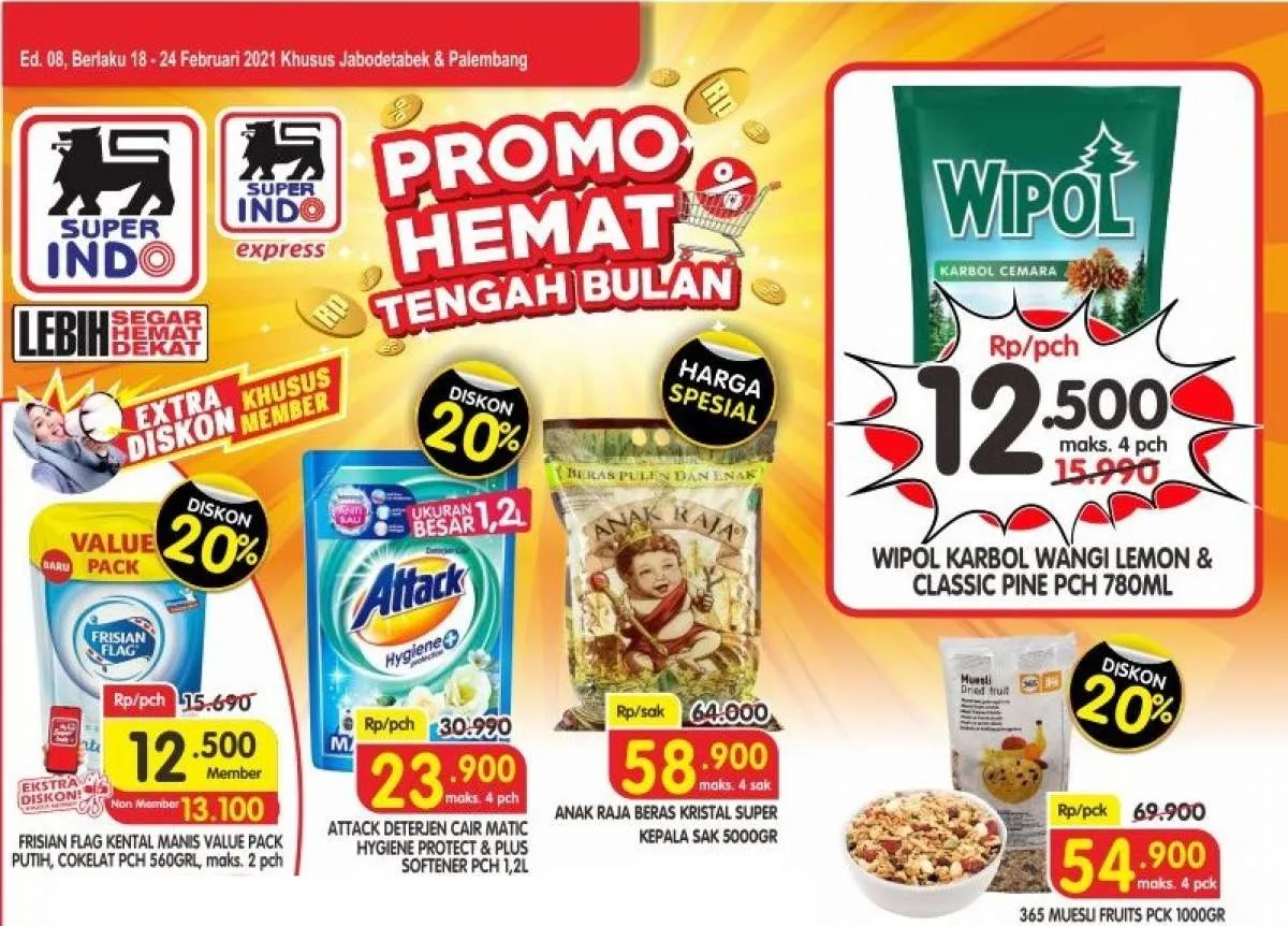 Promo Superindo Jabodetabek terbaru 18-24 Februari 2021, diskon tengah bulan!