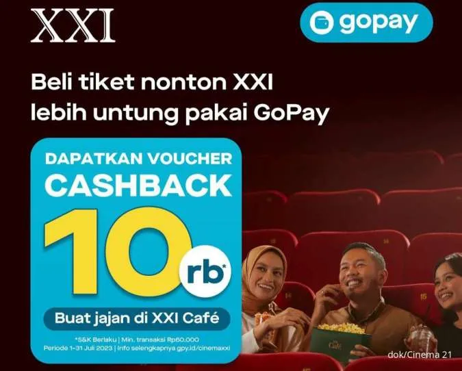 Promo XXI Cafe cashback Rp 10.000 