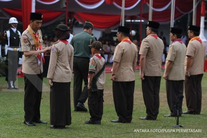 Jokowi lepas kontingen Pramuka Indonesia ke jambore Pramuka Dunia di Virginia, AS