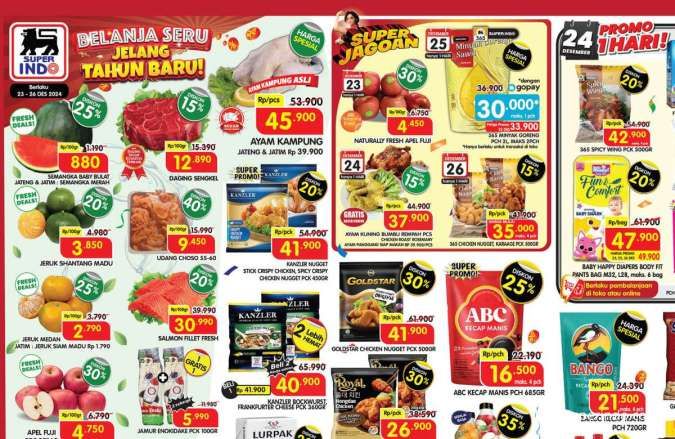 Promo Superindo Weekday 23-26 Desember 2024, Minyak Goreng & Kecap Harga Spesial