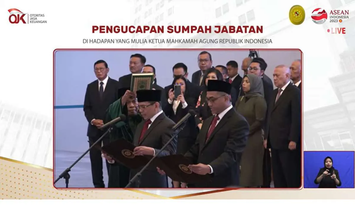 MA Lantik 2 Anggota Baru Dewan Komisioner OJK, Berikut Susunan Lengkap Pengurus OJK