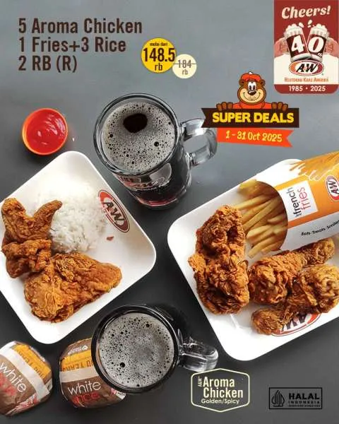 Promo A&W Paket 5 Aroma Chicken Oktober Hemat