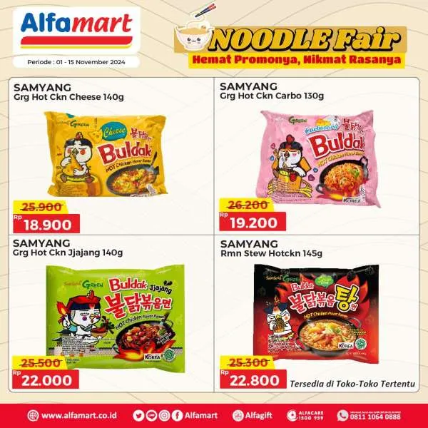 Promo Alfamart Noodle Fair Periode 1-15 November 2024