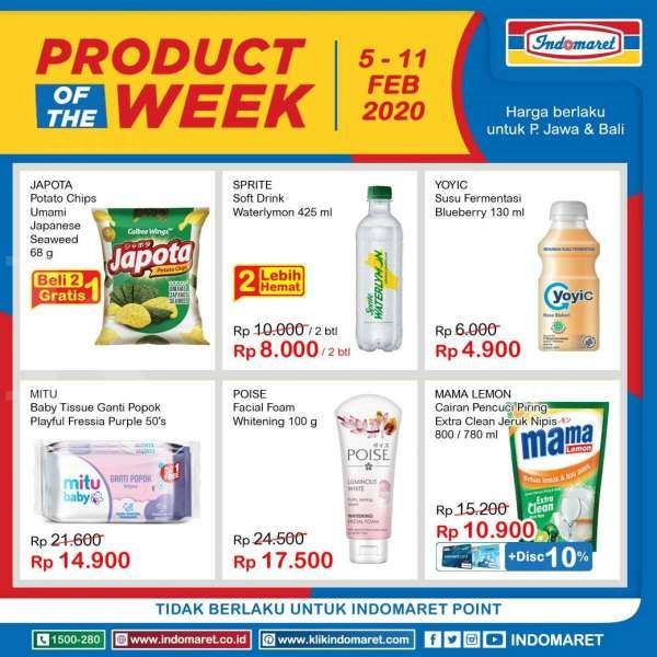 Promo Indomaret Product of The Week, terbaru! (5-11 Feb)