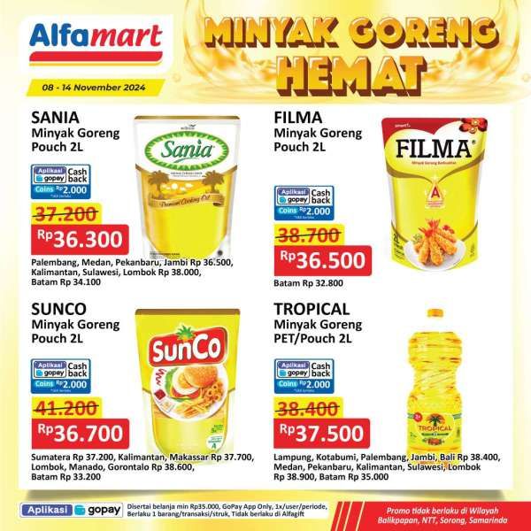 Promo Minyak Goreng Hemat di Alfamart 8-14 November 2024