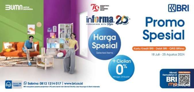 BRI Gelar Promo Spesial di Informa Anniversary, Beli Keperluan Rumah Makin Hemat!