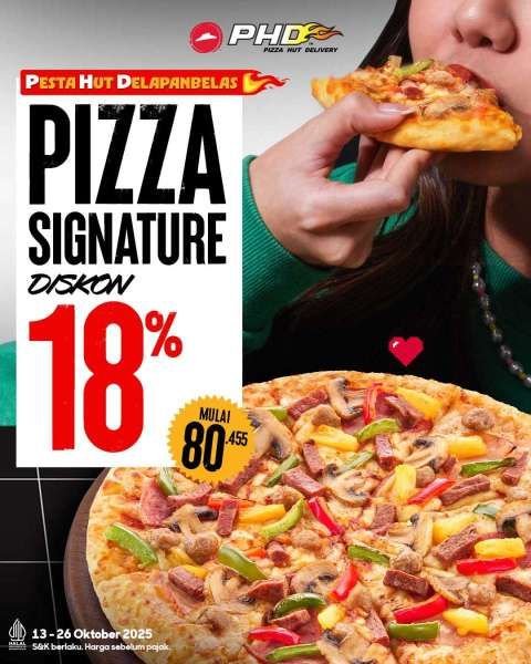Promo Pizza Hut Delivery 13-26 Oktober 2025