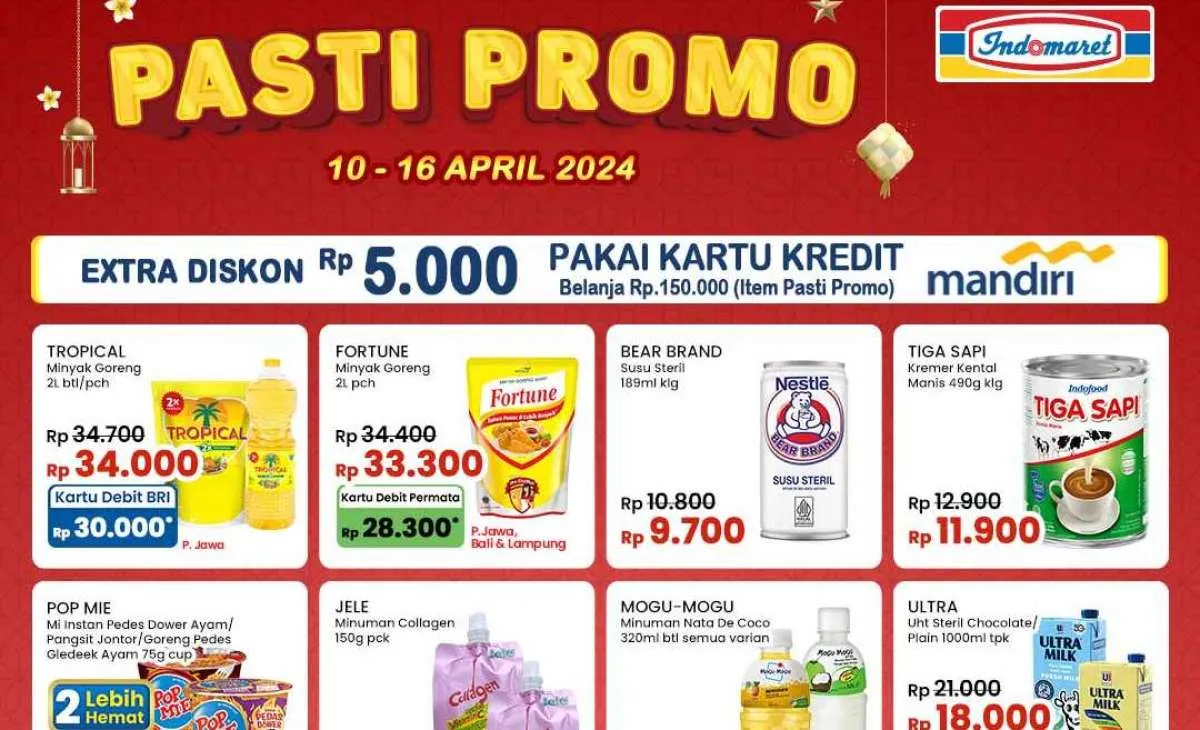 Promo JSM Indomaret 12-14 April 2024, Belanja Lebih Murah dengan Kartu BRI & Permata
