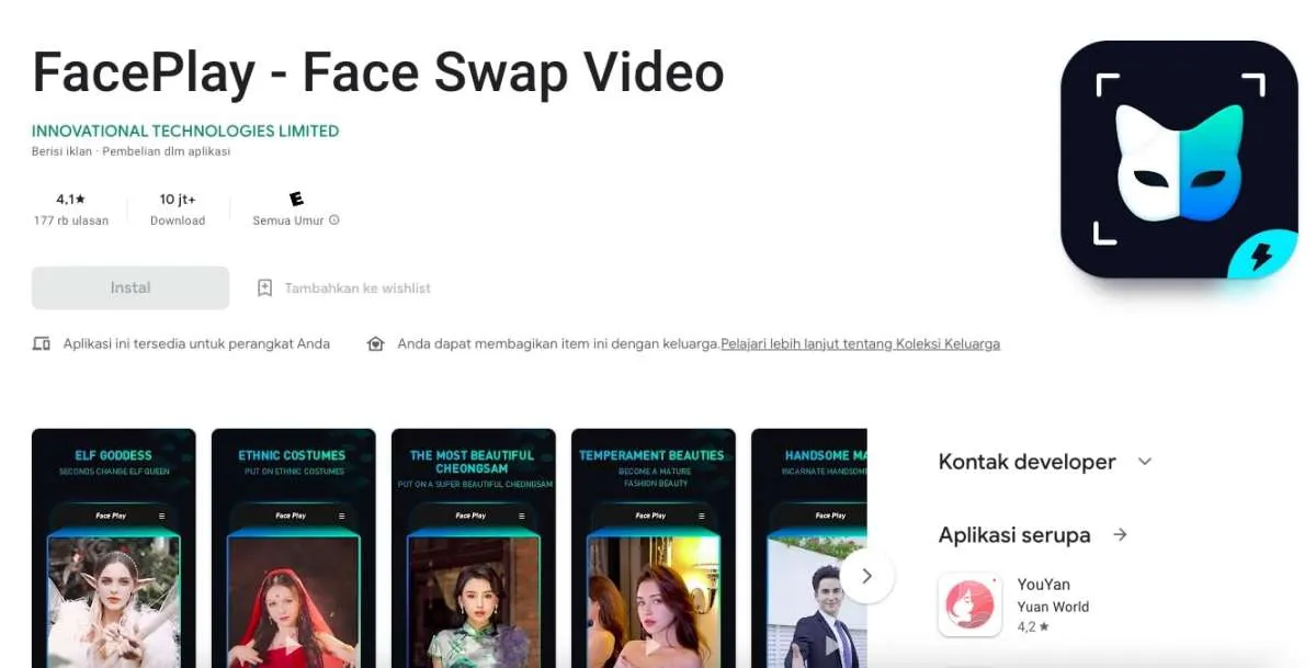 Tentang FacePlay, Dari Cara Download hingga Menggunakan Aplikasi ini Tanpa Bayar