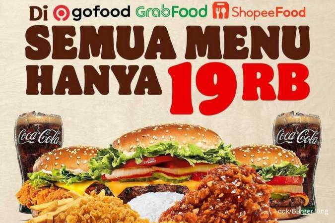 Banjir Promo Burger King 2024, Makanan-Minuman Serba Rp 19.000 dan Diskon 20%