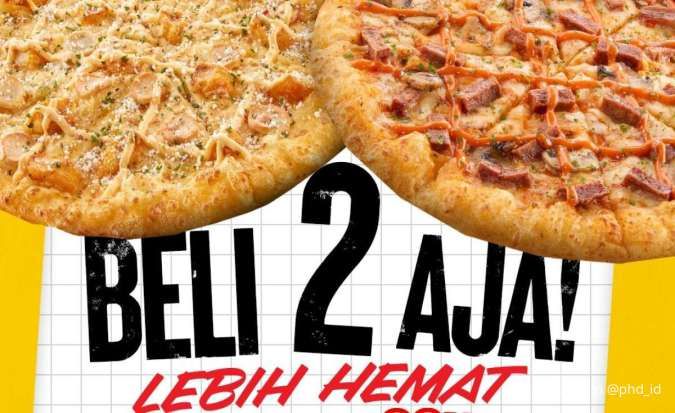 Dua Rasa Satu Harga! Promo PHD Beli 2 Lebih Hemat, Ada 14 Pilihan Topping Favorit