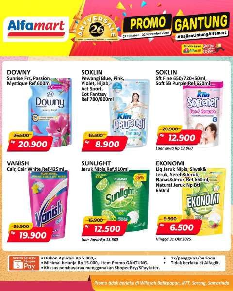 Promo Alfamart Gantung 27 Oktober-2 November 2025