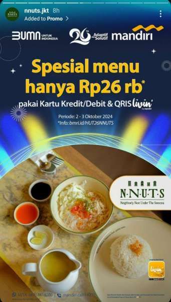 Promo HUT Bank Mandiri 26 di N.N.U.T.S 