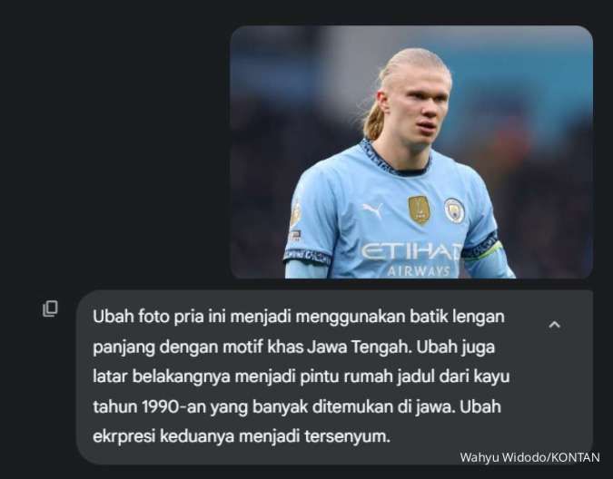 Contoh Prompt Gemini AI untuk Edit Foto Baju Batik