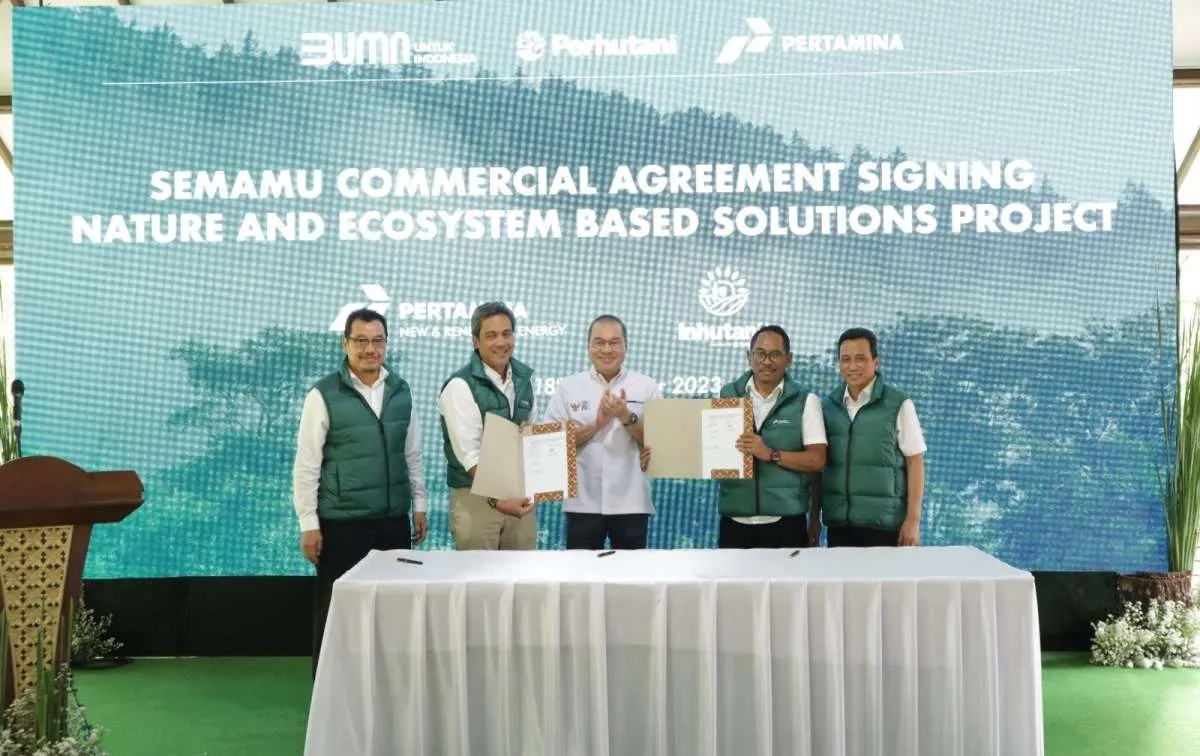 Perhutani Dorong Kerjasama Proyek NEBS Antara Inhutani I dan Pertamina NRE 