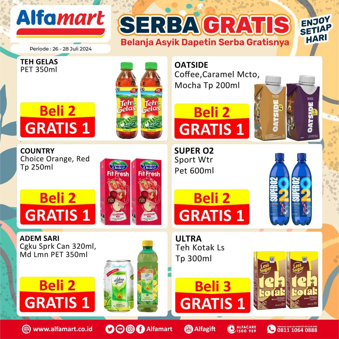 Promo Alfamart Serba Gratis Periode 26-28 Juli 2024