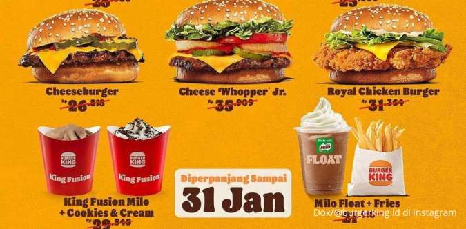 Promo Burger King sampai 31 Januari 2024, Beli 8 Crispy Chicken Cuma Rp 88.000