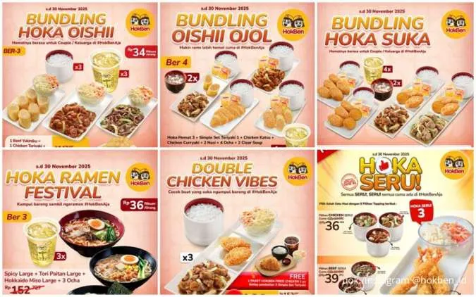 Kumpulan Promo HokBen Akhir Bulan November, Makan Enak Mulai Rp 28.000-an/Orang