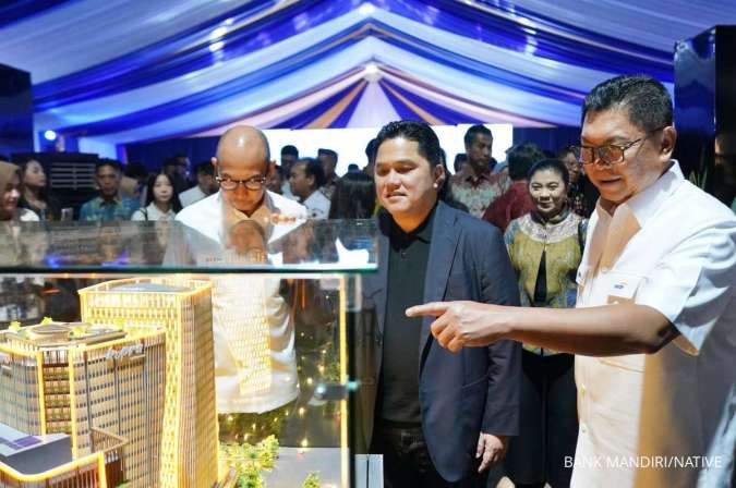 Ikonik! Bank Mandiri Groundbreaking Gedung Mandiri Financial Center di Kawasan PIK 2