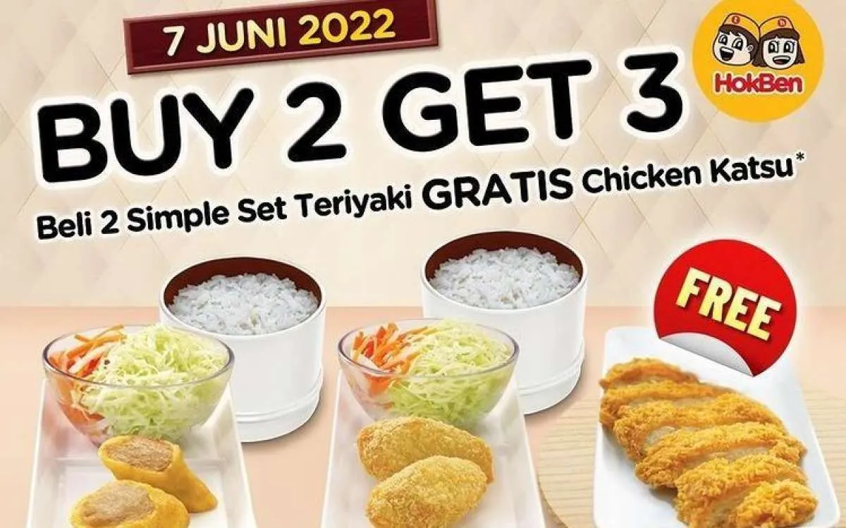 Promo HokBen Terbaru di Selasa 7 Juni 2022, Nikmati Promo Beli 2 Dapat 3