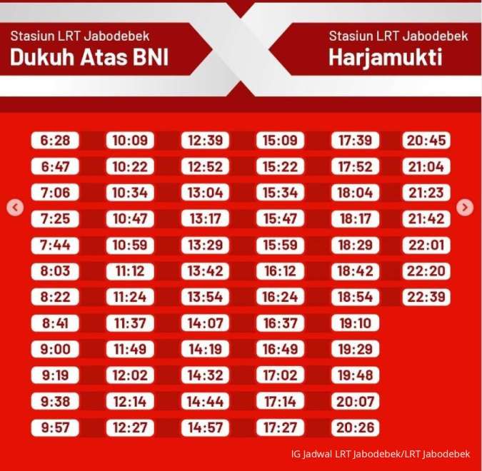 Jadwal LRT Jabodebek Terbaru 