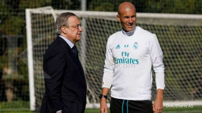 Florentino Perez dan Zinedine Zidane akan berbicara masa depan di Real Madrid