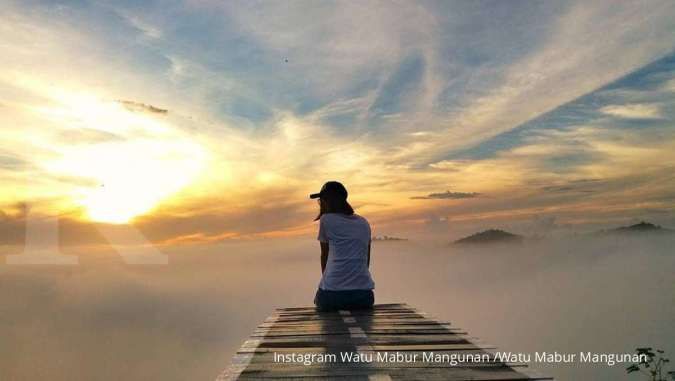 Watu Mabur Mangunan Yogyakarta, seperti negeri di atas awan