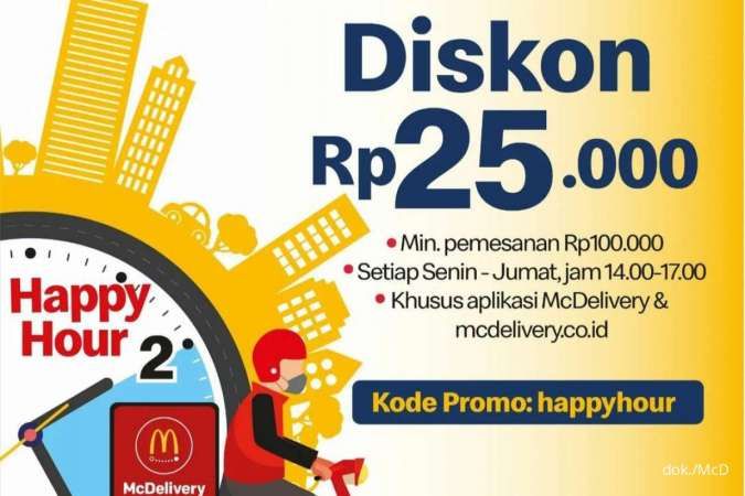 Promo McD Terbaru 1-31 Mei 2022, Happy Hour Diskon Rp 25.000 di Jam 2 - 5 Sore